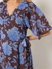Long Tall Sally Brown Wrap Maxi Dress - Image 4 of 5