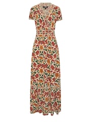 Long Tall Sally Orange Shirred Maxi Dress - Image 5 of 5