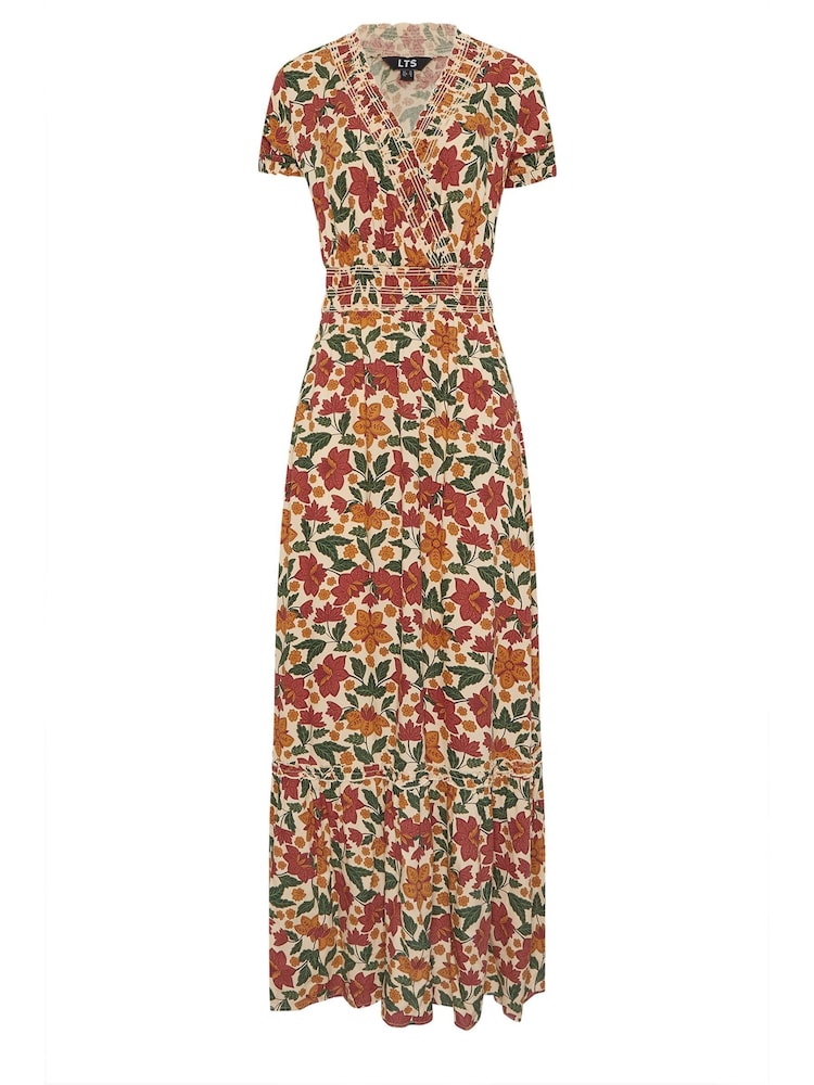 Long Tall Sally Orange Shirred Maxi Dress - Image 5 of 5