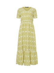 ירוק - M&Co Embroidered Maxi Dress - תמונה 2 מתוך 2