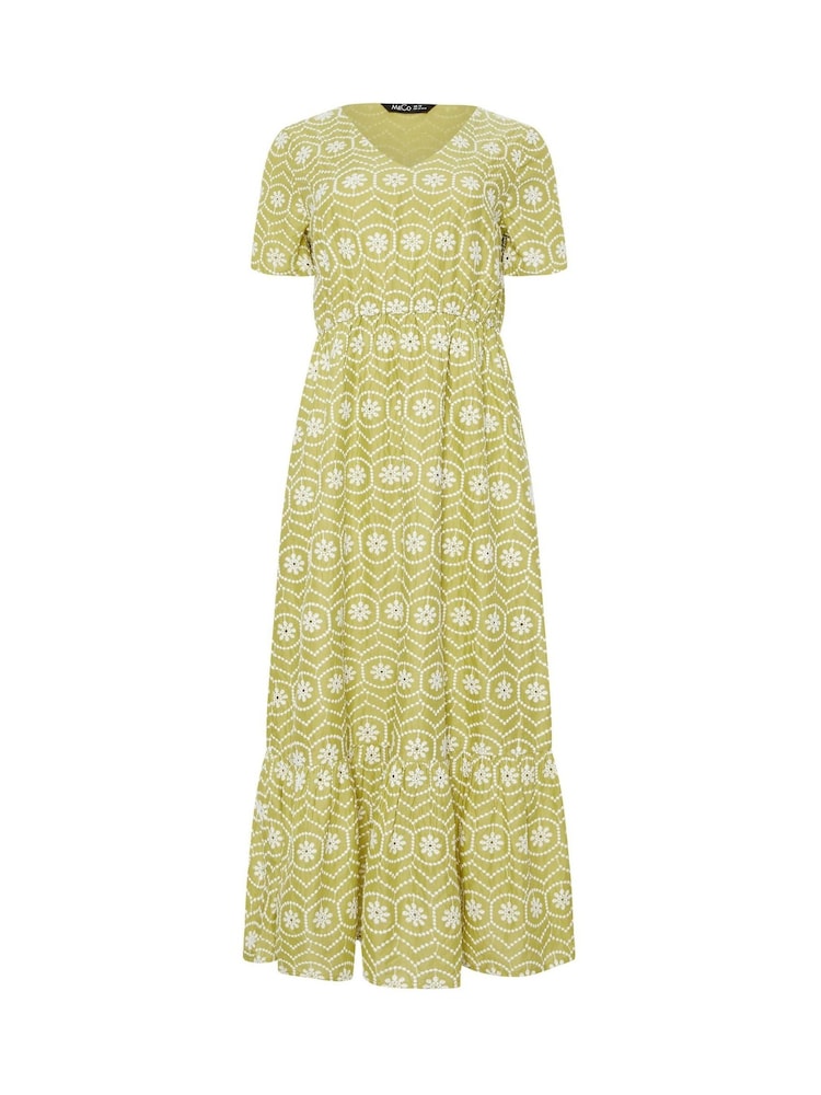 ירוק - M&Co Embroidered Maxi Dress - תמונה 2 מתוך 2