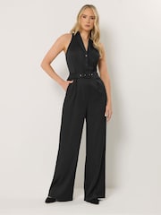 Long Tall Sally Black Halter Neck Jumpsuit - Image 1 of 5