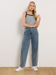 Long Tall Sally White High Neck Ribbed Vest Tops 2 Pack - Image 3 of 8