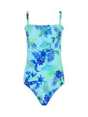 M&Co Floral Print Shirred Swimsuit - صورة 2 من 3