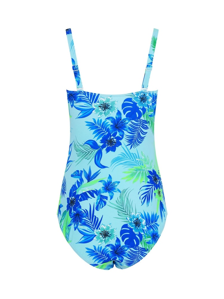 M&Co Floral Print Shirred Swimsuit - صورة 3 من 3