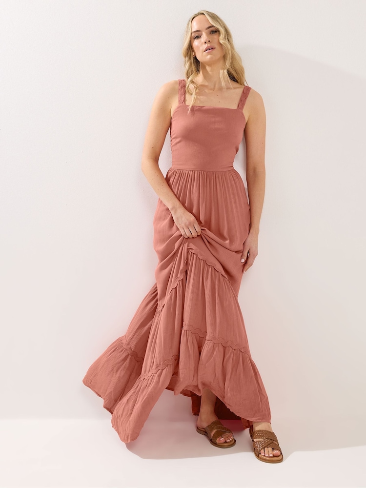 ピンク - Long Tall Sally シャーリング マキシドレス - 画像 1 / 5