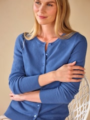 Pure Collection Cashmere Crew Neck Long Sleeve Cardigan - Image 3 of 3