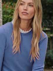 Pure Collection Bluebell Cashmere Crew Neck Jumper - Image 3 of 3