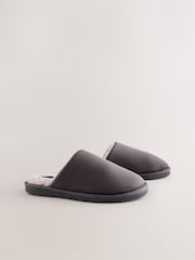 Gris - Pantuflas tipo mule de microfibra - Imagen 3 de 7
