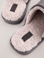 Gris - Pantuflas tipo mule de microfibra - Imagen 6 de 7