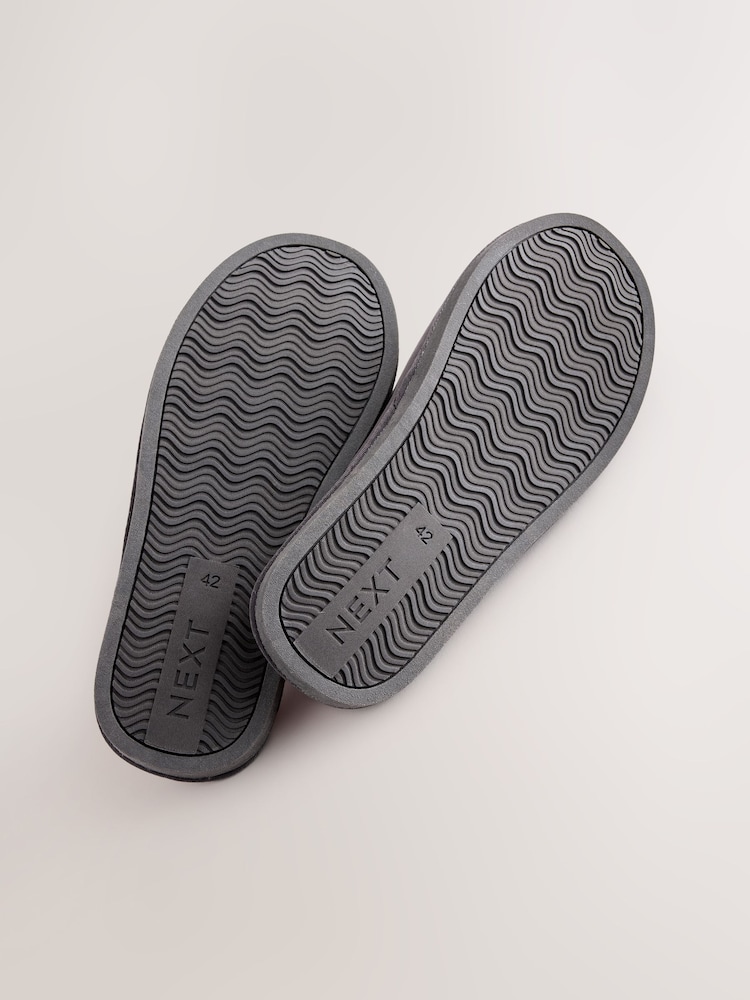 Gris - Pantuflas tipo mule de microfibra - Imagen 7 de 7 Gris - Pantuflas tipo mule de microfibra - Imagen 7 de 7