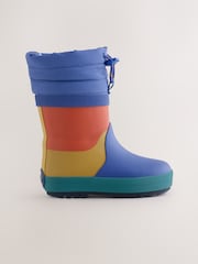 Blue Colourblock Cuff Wellies - Image 2 of 5