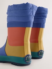 Blue Colourblock Cuff Wellies - Image 4 of 5