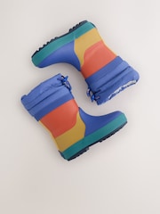 Blue Colourblock Cuff Wellies - Image 5 of 5