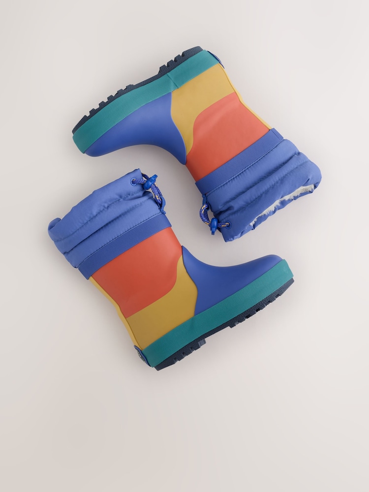 Blue Colourblock Cuff Wellies - Image 5 of 5 Blue Colourblock Cuff Wellies - Image 5 of 5