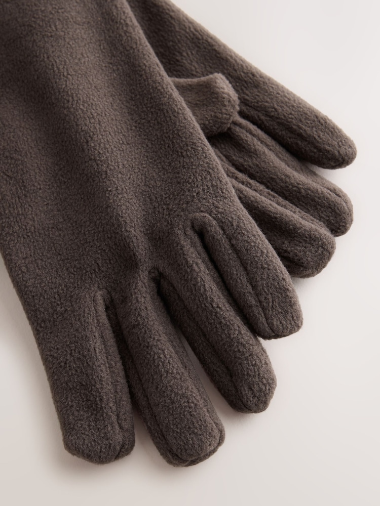 Charcoal Grey Fleece Gloves - Image 2 of 3