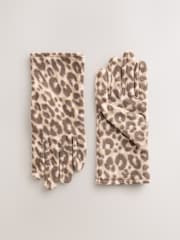 Animal Print Fleece Gloves 2 Pack - Image 1 of 4