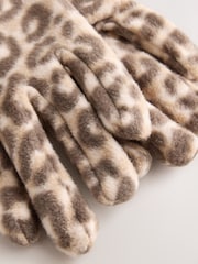 Animal Print Fleece Gloves 2 Pack - Image 3 of 4