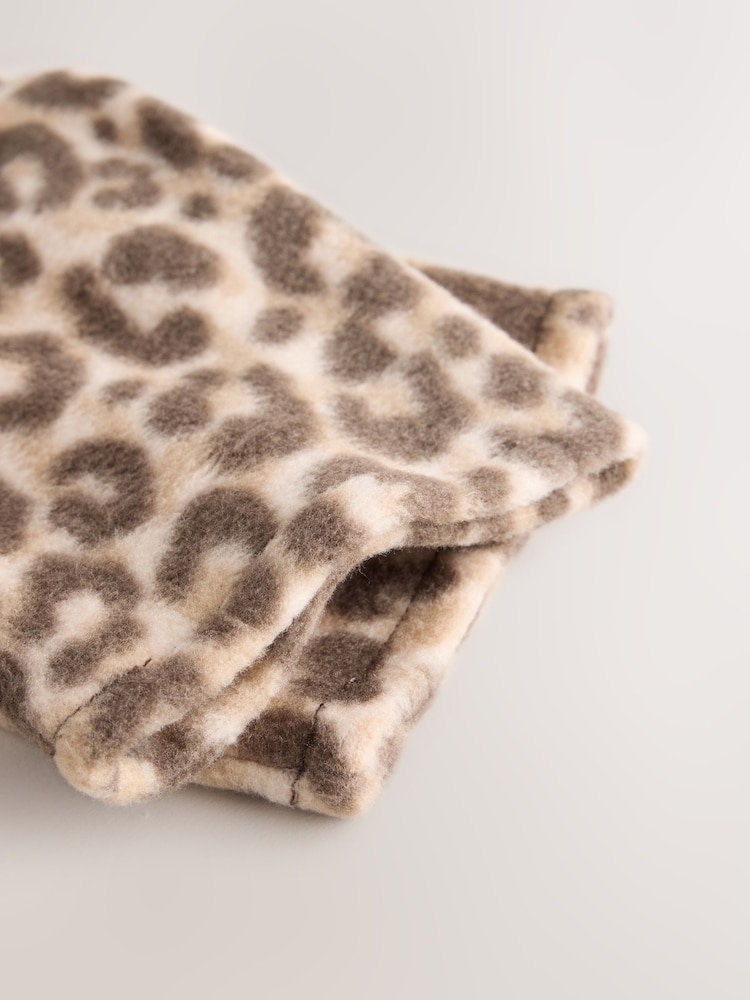Animal Print Fleece Gloves 2 Pack - Image 4 of 4