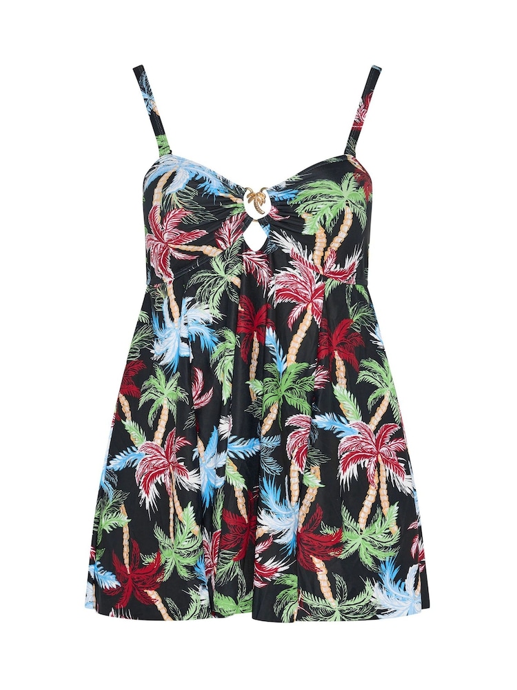 Yours Curve Black Bandeau Swimdress - Image 6 of 6