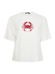 Yours Curve Limited 'Catch Of The Day' Boxy T-Shirt - Image 5 of 6