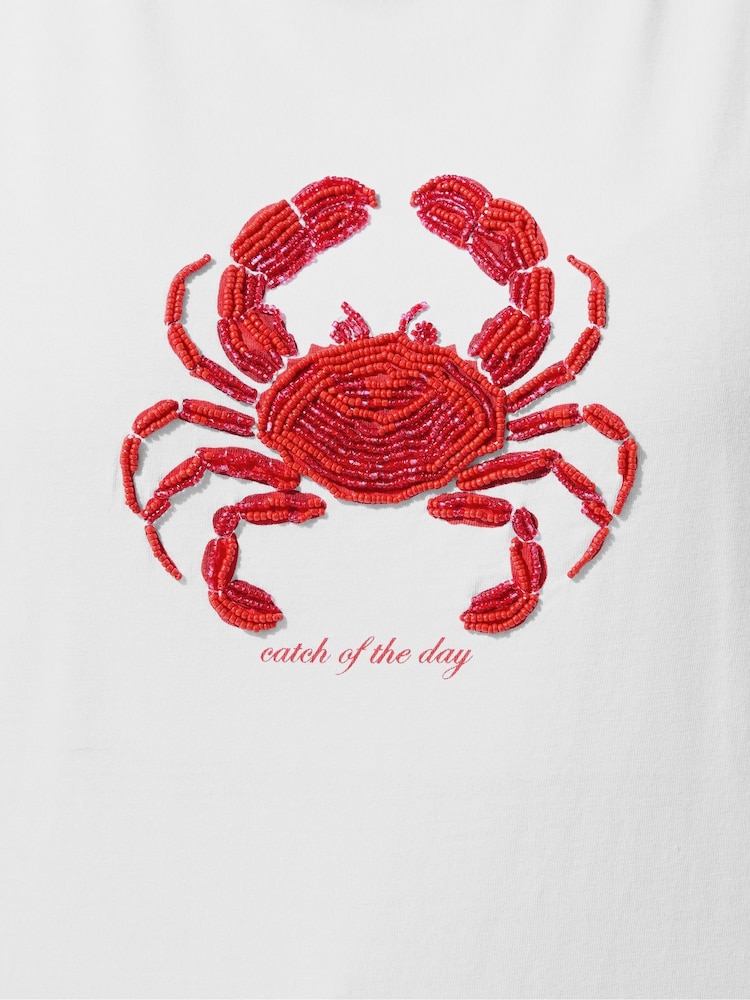 Yours Curve Limited 'Catch Of The Day' Boxy T-Shirt - Image 6 of 6