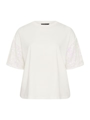 Yours Curve Limited Sequin Cotton T-Shirt - صورة 5 من 5