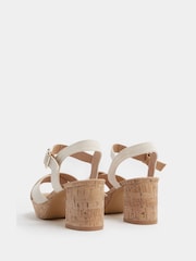 Yours Curve Natural Wide Fit Platform Sandals - Image 3 of 5