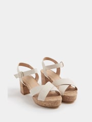 Yours Curve Natural Wide Fit Platform Sandals - Image 4 of 5