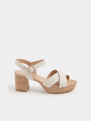 Yours Curve Natural Extra Wide Fit Platform Sandals - Image 3 of 6