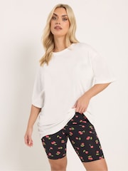 Yours Curve Black Cycling Shorts 2 Pack - Image 2 of 8