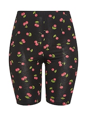 Yours Curve Black Cycling Shorts 2 Pack - Image 7 of 8