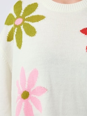 Yours Curve White Limited Knitted Boxy Top - Image 4 of 5