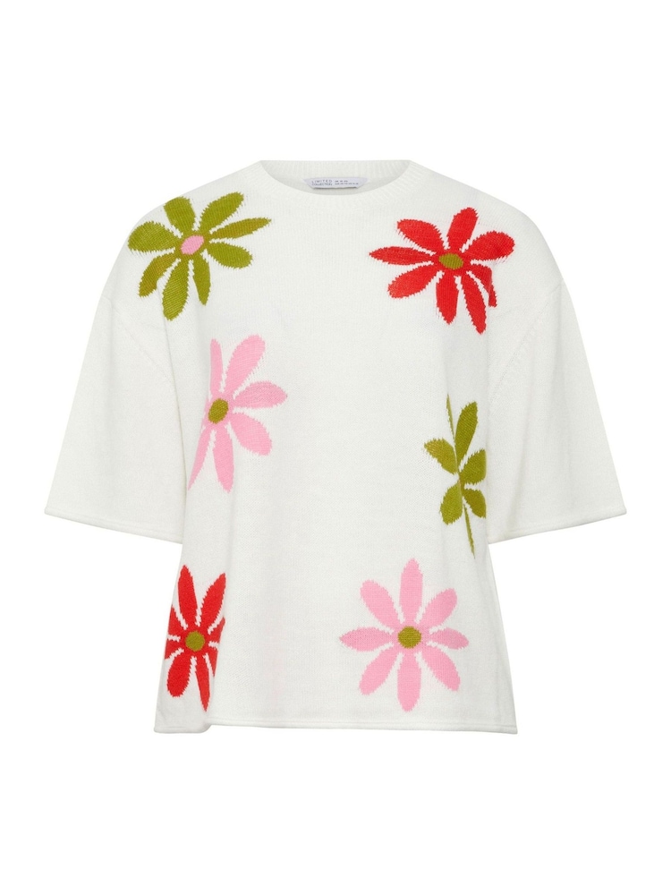 Yours Curve White Limited Knitted Boxy Top - Image 5 of 5