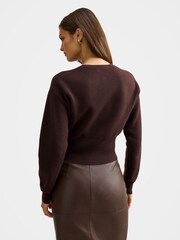 Forever New Brown Lara Sculpted Cardigan - Image 2 of 5