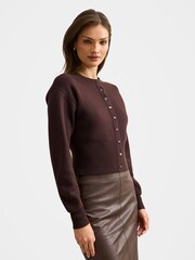 Forever New Brown Lara Sculpted Cardigan - Image 4 of 5