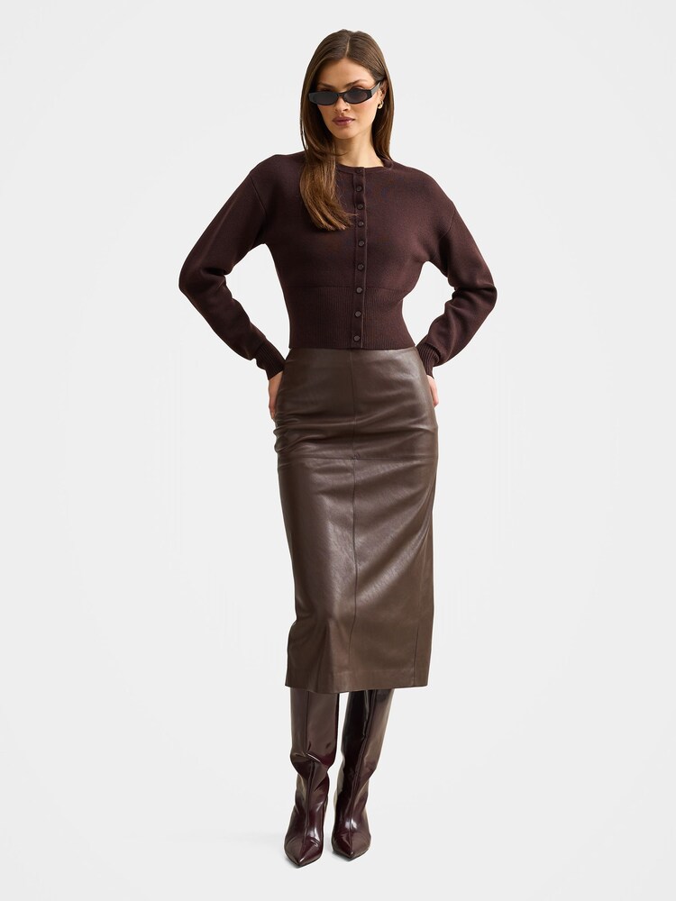 Forever New Brown Lara Sculpted Cardigan - Image 5 of 5