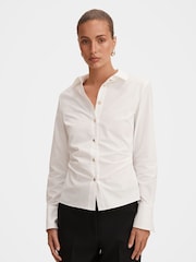 Forever New White Ange Slim Fitted Shirt - Image 1 of 5