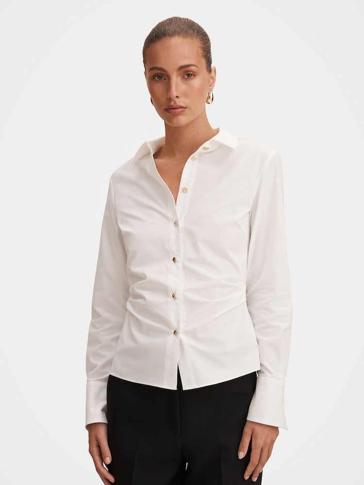 Forever New White Ange Slim Fitted Shirt - Image 1 of 5
