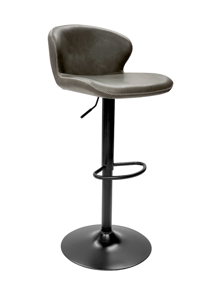 Bentley Designs Vintage Olive Rosso Gaslift 360° Swivel Barstool - Image 2 of 5