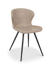 Bentley Designs Set of 2 Vintage Stone Arlo Scoop Back Dining Chairs - Image 3 of 5