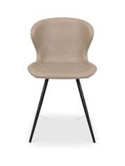 Bentley Designs Set of 2 Vintage Stone Arlo Scoop Back Dining Chairs - Image 4 of 5