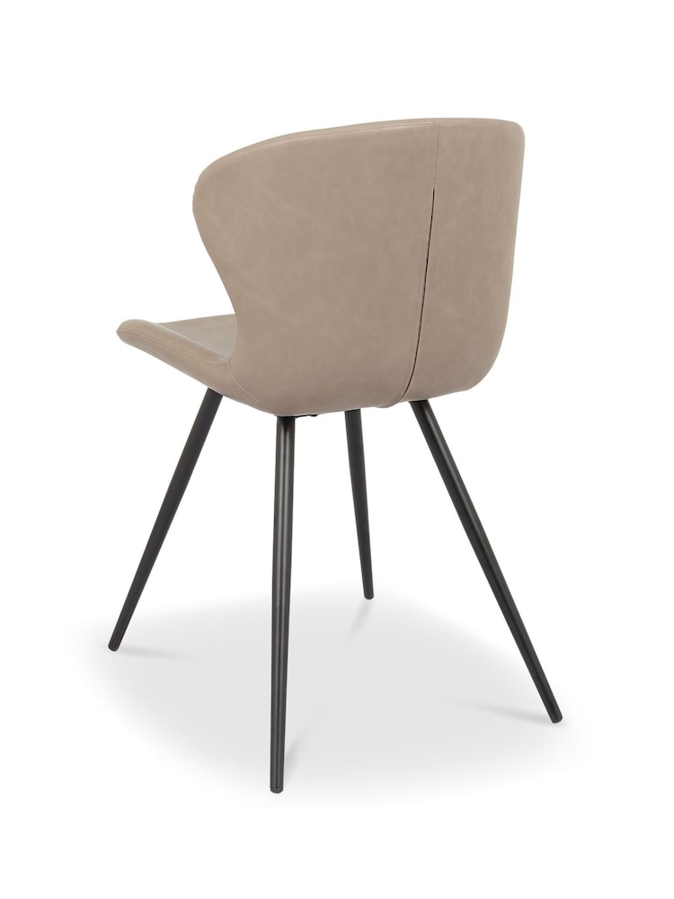 Bentley Designs Set of 2 Vintage Stone Arlo Scoop Back Dining Chairs - Image 5 of 5 Bentley Designs Set of 2 Vintage Stone Arlo Scoop Back Dining Chairs - Image 5 of 5