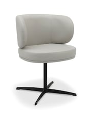 Bentley Designs Set of 2 Light Grey Marcel 360° Swivel Chairs - Image 3 of 5