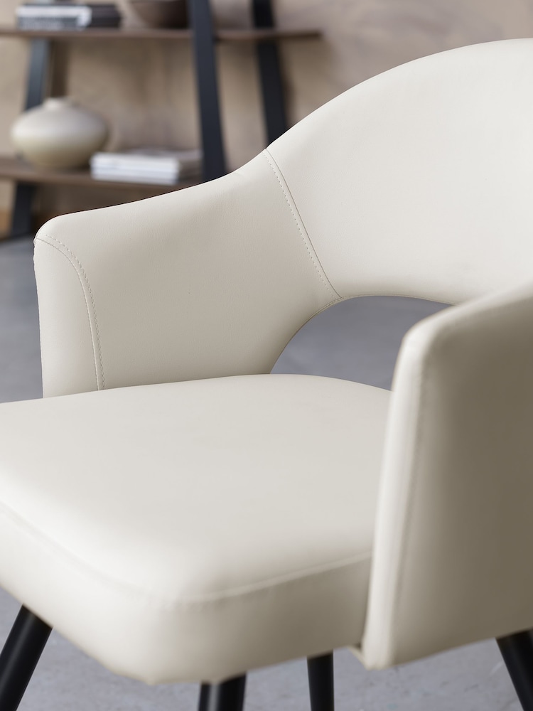 Bentley Designs Set of 2 Ivory Sterling Dining Chairs - Image 2 of 6 Bentley Designs Set of 2 Ivory Sterling Dining Chairs - Image 2 of 6