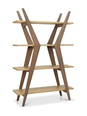 Bentley Designs Oak Light Weathered Kristen Open Display Unit - Image 3 of 4