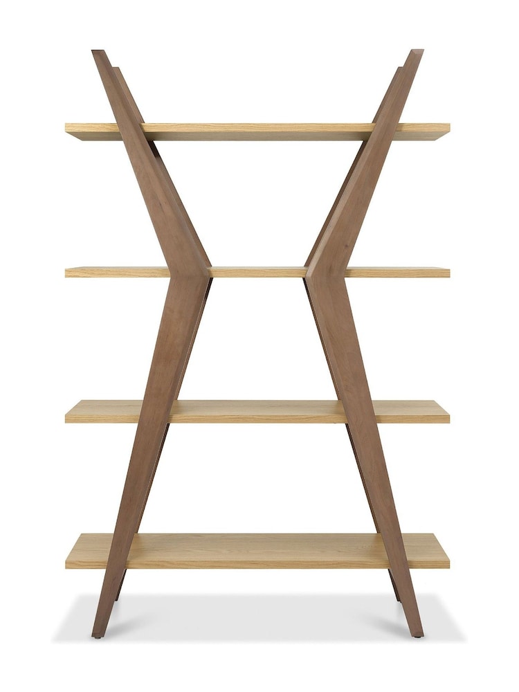 Bentley Designs Oak Light Weathered Kristen Open Display Unit - Image 4 of 4