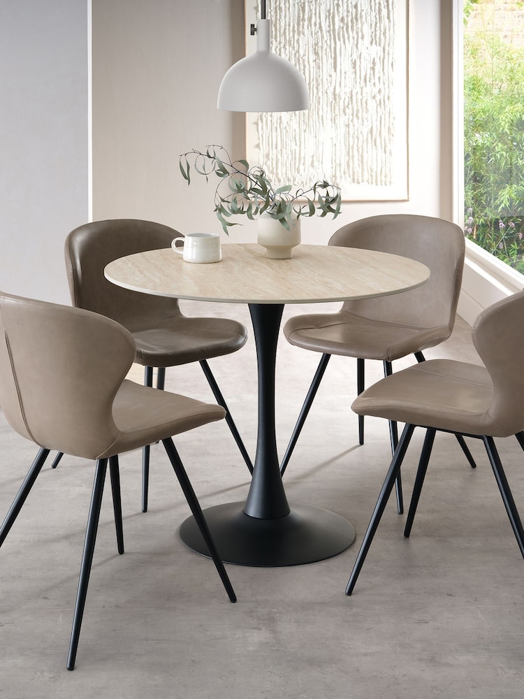 Bentley Designs Beige Mason Ceramic Circular Table - Image 1 of 3