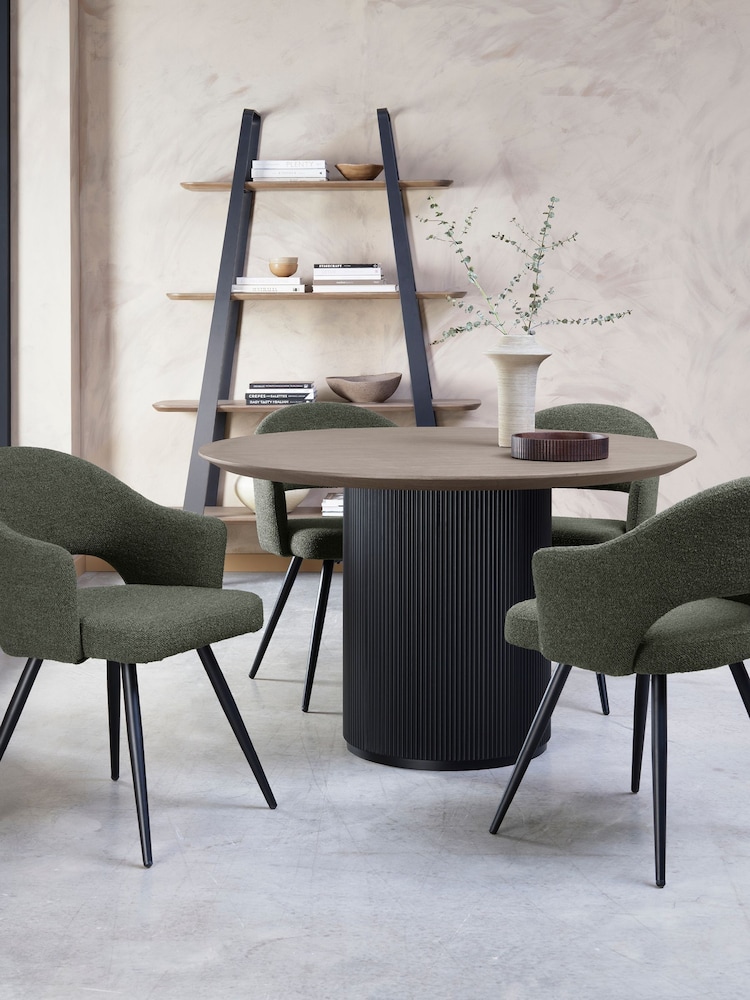 Bentley Designs Grey Jorge Circular Dining Table - Image 2 of 3 Bentley Designs Grey Jorge Circular Dining Table - Image 2 of 3