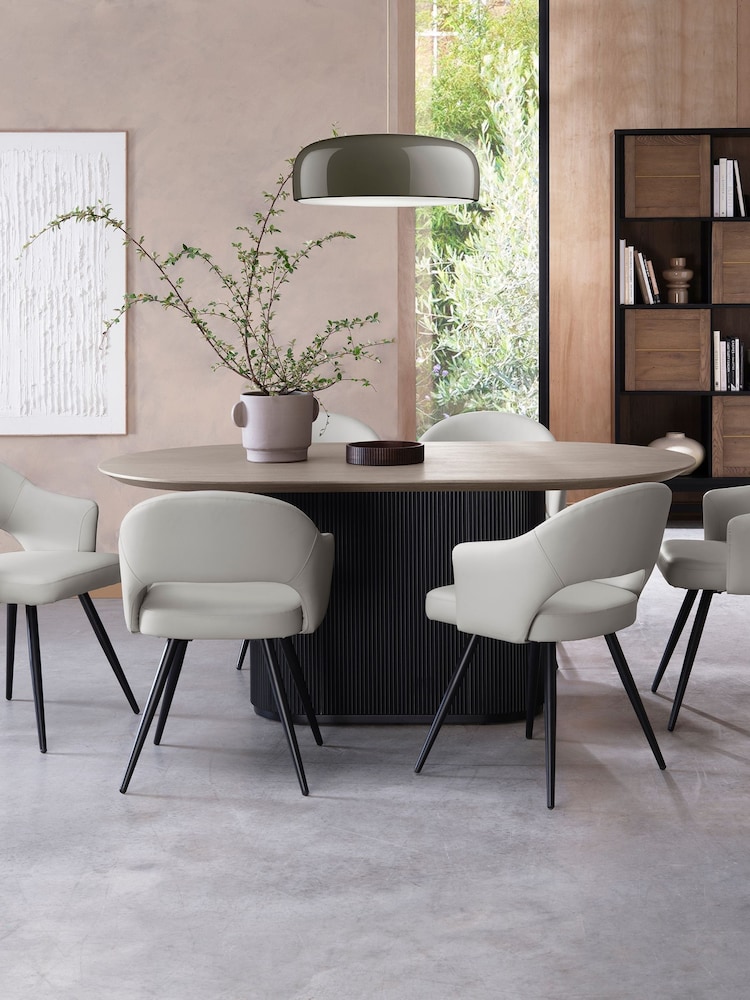 Bentley Designs Grey Jorge 6 Seater Dining Table - Image 1 of 5